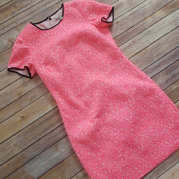 Banana Republic | Neon Pink Textured Leopard Dress - Picture 4 of 8